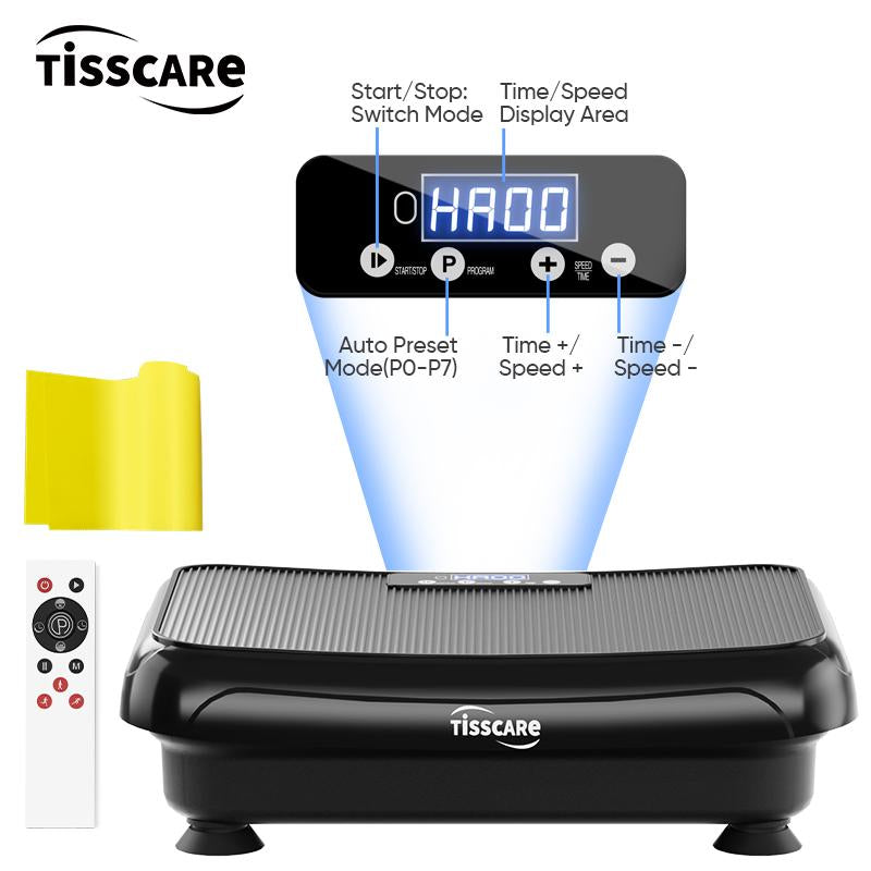 Tisscare Vibration Plate Fitness Machine, Full Body Exercise Equipment for Women, Lymphatic Drainage Vibration Plate, Vibrating Fitness Platform for Home Gym, Gift