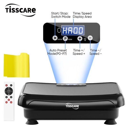Tisscare Vibration Plate Fitness Machine, Full Body Exercise Equipment for Women, Lymphatic Drainage Vibration Plate, Vibrating Fitness Platform for Home Gym, Gift