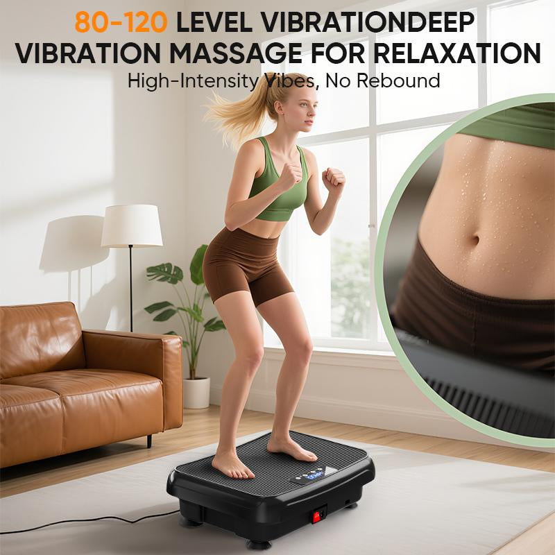 Tisscare Vibration Plate Fitness Machine, Full Body Exercise Equipment for Women, Lymphatic Drainage Vibration Plate, Vibrating Fitness Platform for Home Gym, Gift